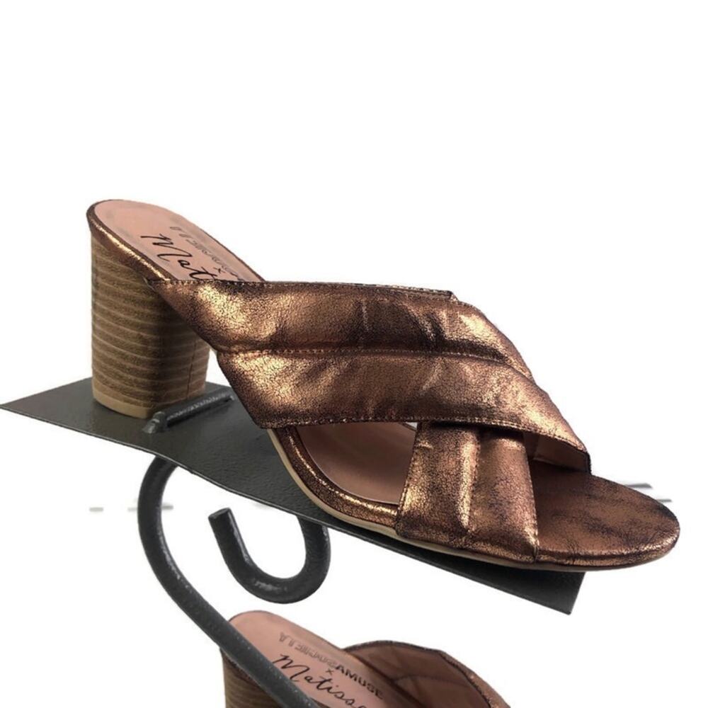Society Amuse x Matisse Bronze Heels Size 8